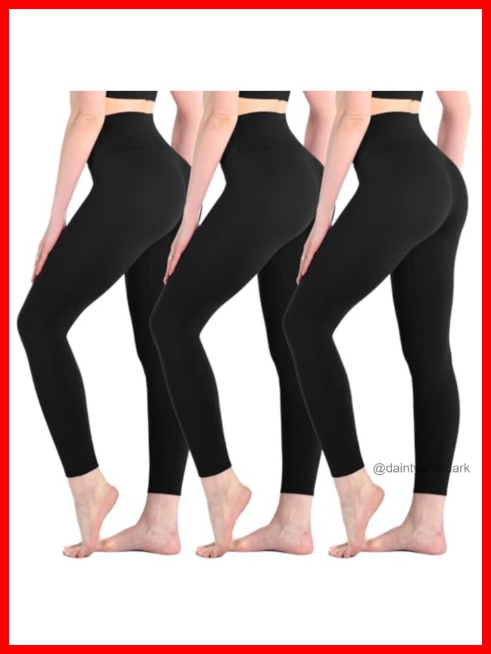 High Waisted Yoga Leggings for Women 3 Pack Soft STochastic Pants Activewear